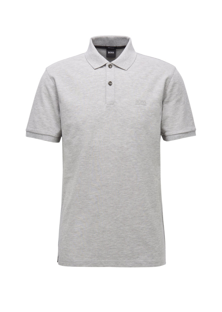 Поло Slim fit для чоловіків (462453), колір Сірий - №1