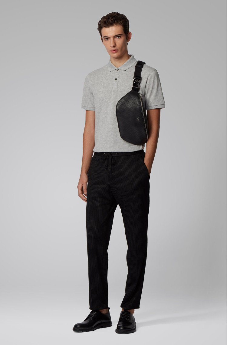 Поло Slim fit для чоловіків (462453), колір Сірий - №3