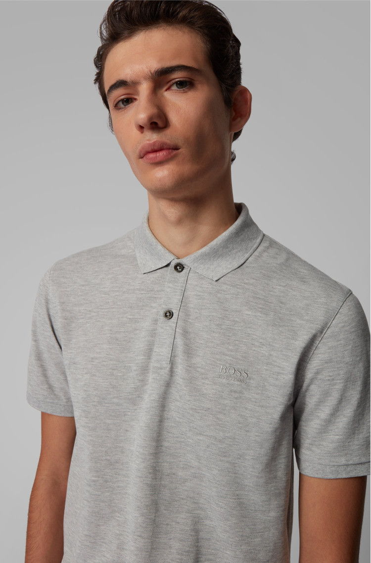 Поло Slim fit для чоловіків (462453), колір Сірий - №5