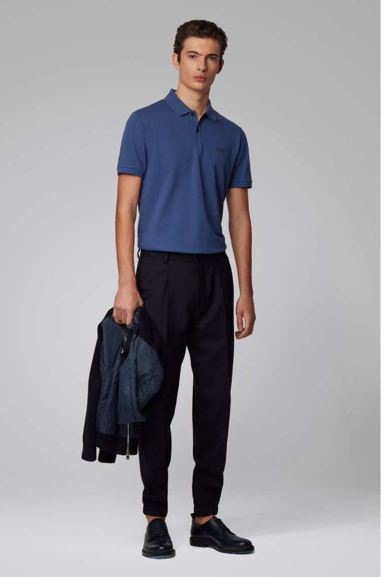 Поло Regular fit для чоловіків (462454), колір Синій - №3