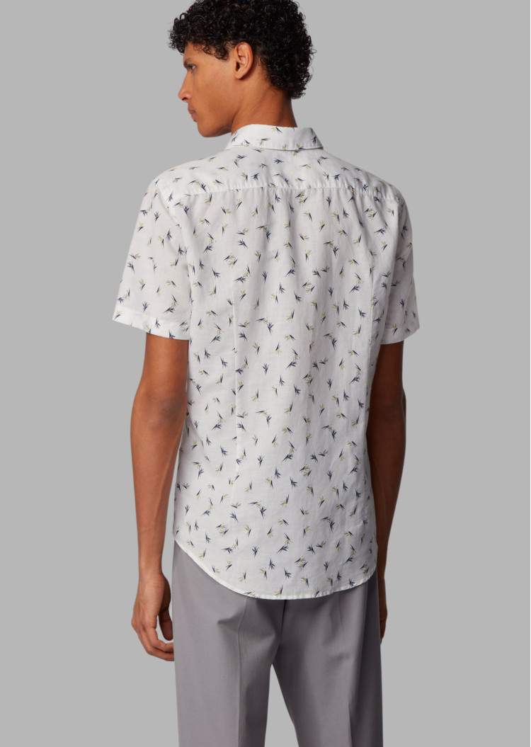 Сорочка повседневная с коротким рукавом Extra-slim fit для мужчин (462486), цвет Белый - №4