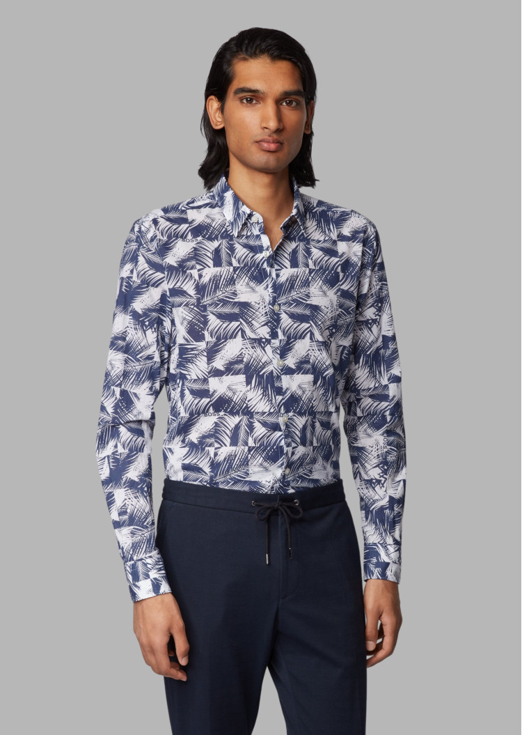 Сорочка повседневная Extra-slim fit для мужчин (462490), цвет Синий - №2