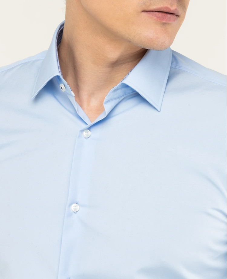 Сорочка формальная Slim Fit для мужчин (462497), цвет Синий - №4