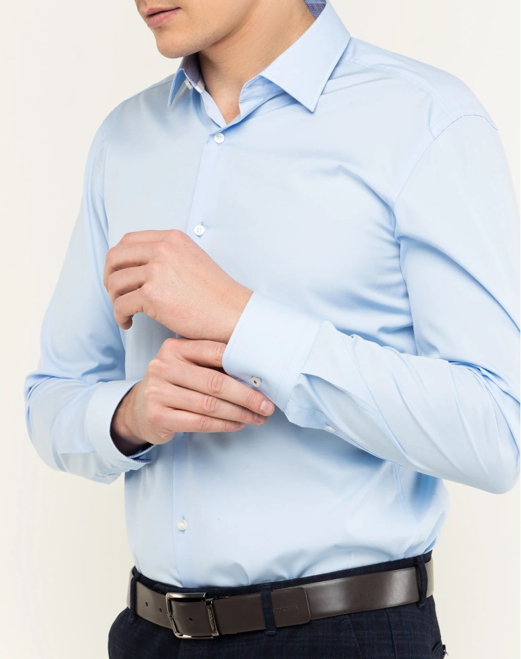 Сорочка формальная Slim Fit для мужчин (462497), цвет Синий - №5