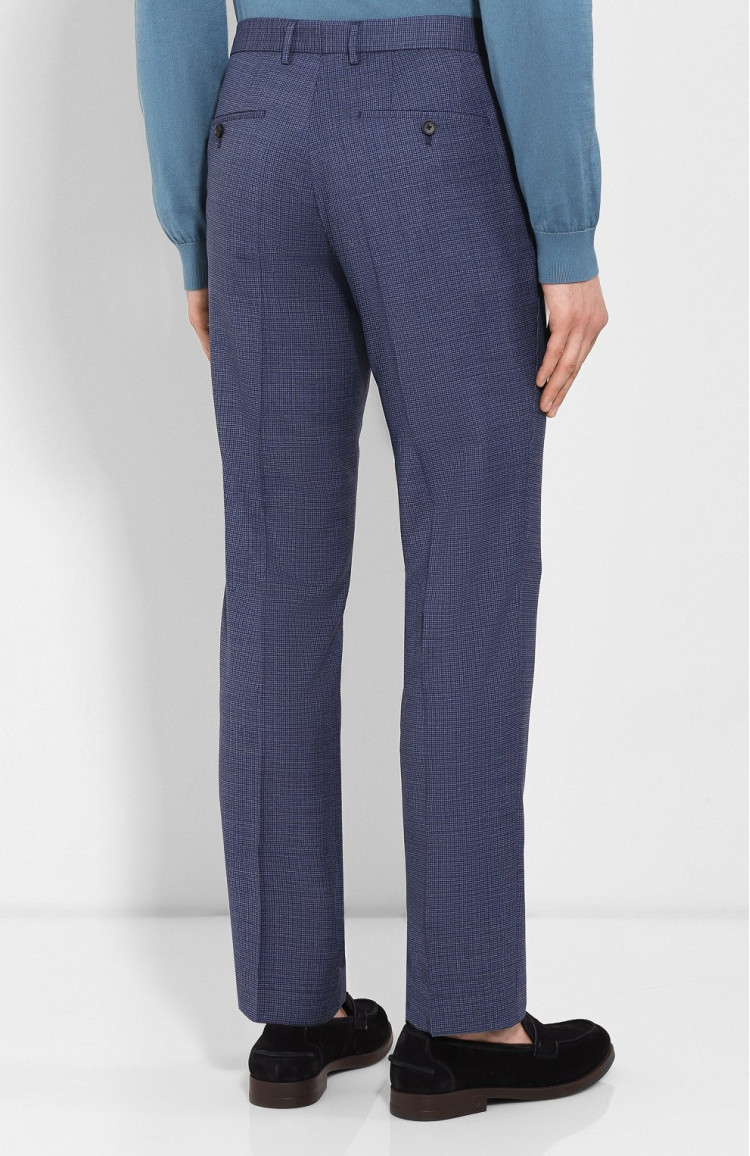 Брюки класичні Slim fit Середня для чоловіків (462509), колір Синій - №4