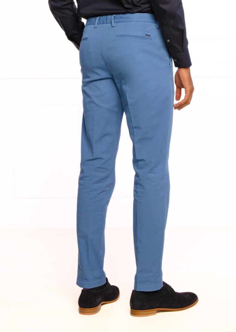 Брюки повседневные Slim Fit Низкая для мужчин (462519), цвет Синий - №3