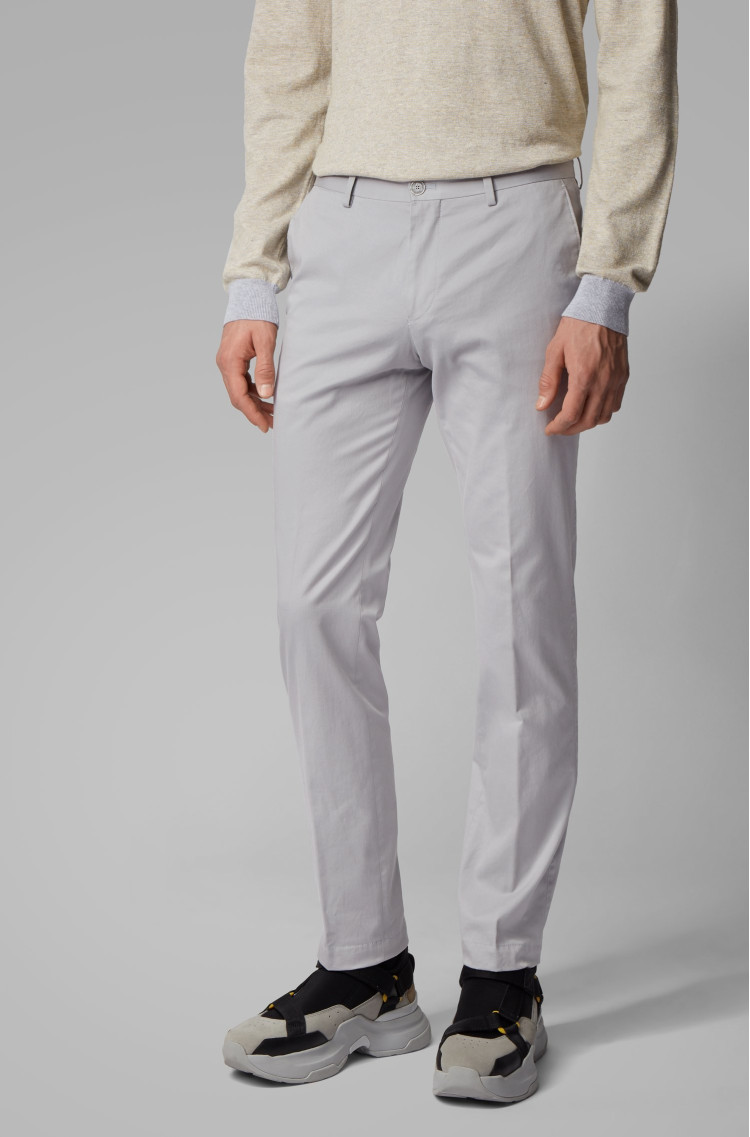 Брюки повседневные Slim Fit Средняя для мужчин (462524), цвет Серый - №3
