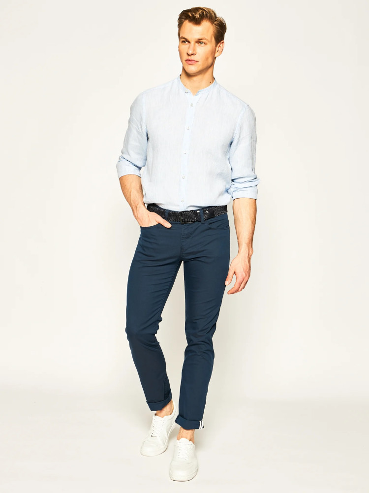Брюки 5 карманов Slim Slim fit Низкая для мужчин (462528), цвет Синий - №3