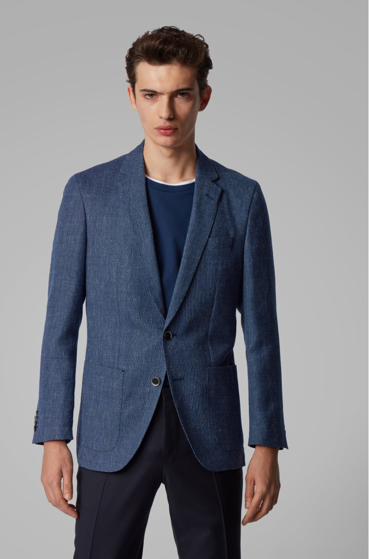 Пиджак кэжуал Slim Fit для мужчин (462535), цвет Синий - №2