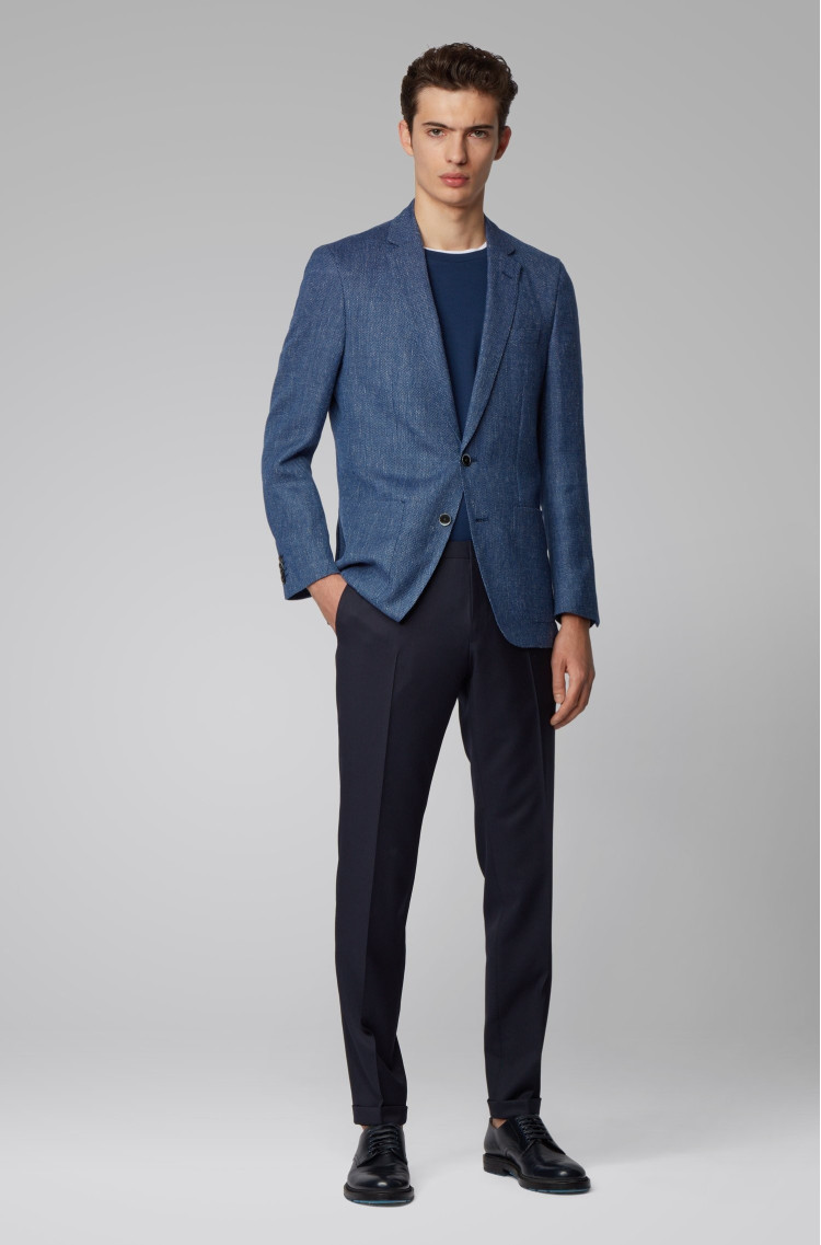 Пиджак кэжуал Slim Fit для мужчин (462535), цвет Синий - №3