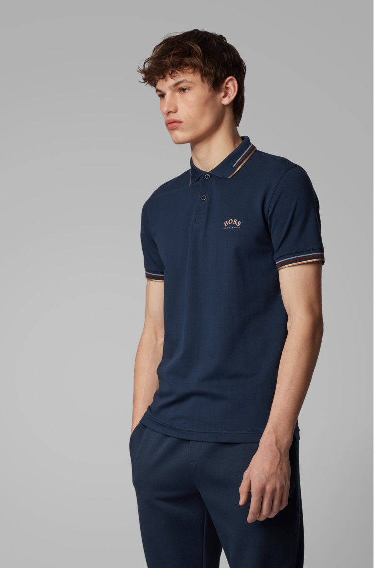 Поло спортивне Slim fit для чоловіків (462564), колір Синій - №2