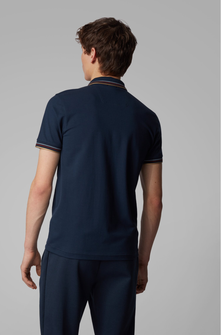 Поло спортивне Slim fit для чоловіків (462564), колір Синій - №5