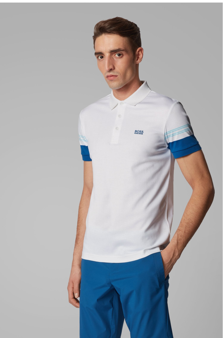 Поло спортивне Slim fit для чоловіків (462567), колір Білий - №2