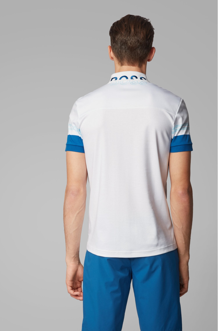 Поло спортивне Slim fit для чоловіків (462567), колір Білий - №4