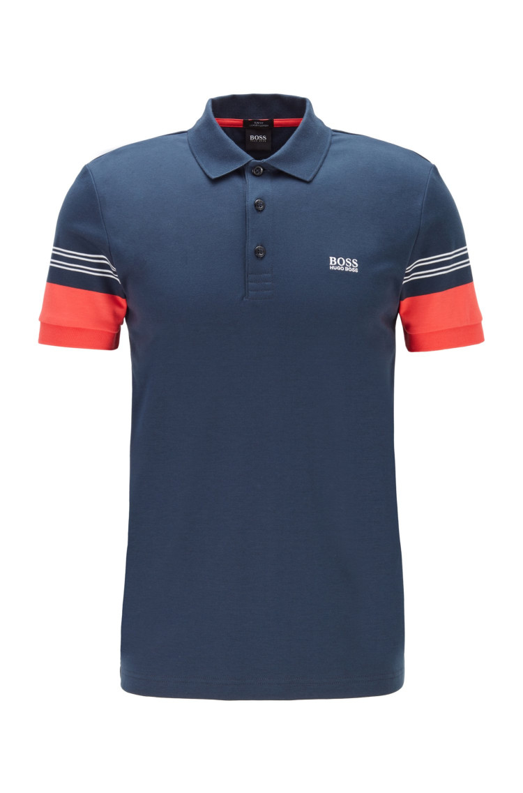 Поло спортивне Slim fit для чоловіків (462568), колір Синій - №1