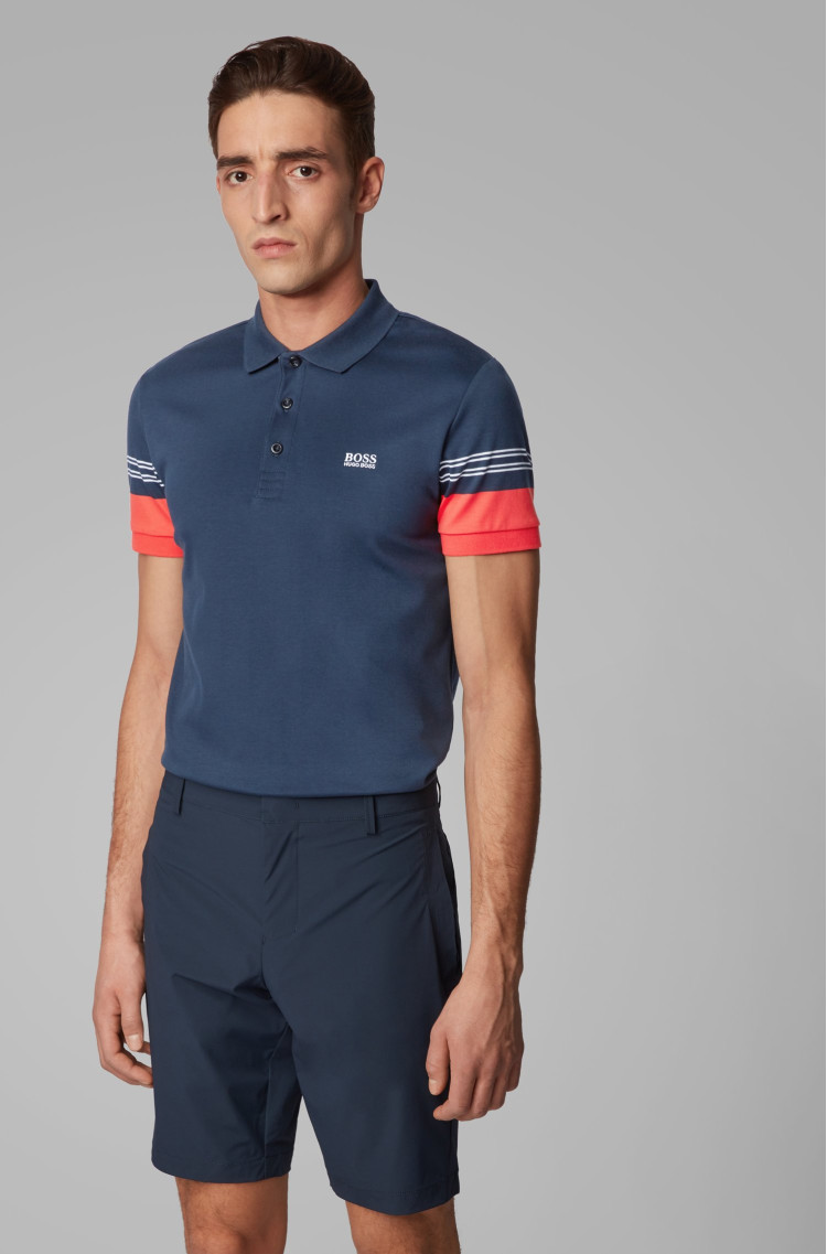Поло спортивне Slim fit для чоловіків (462568), колір Синій - №2