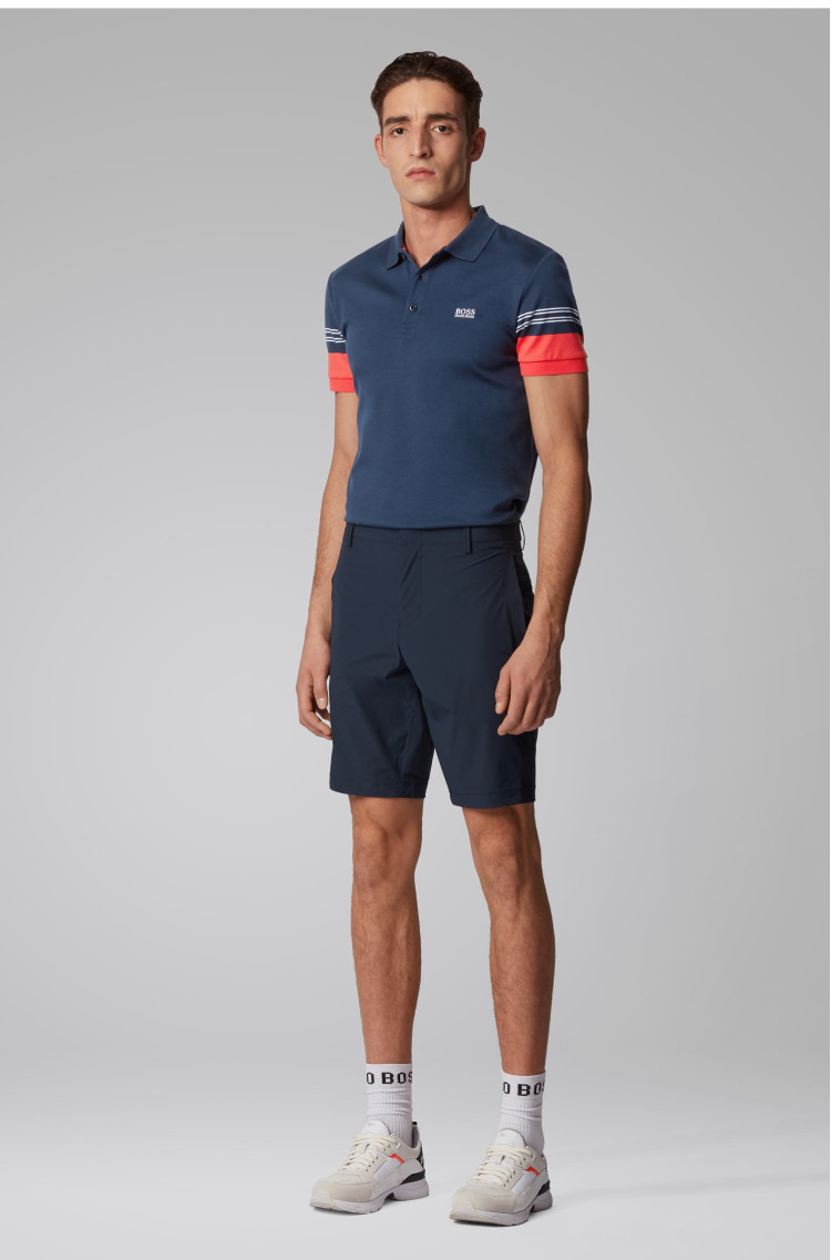 Поло спортивне Slim fit для чоловіків (462568), колір Синій - №4