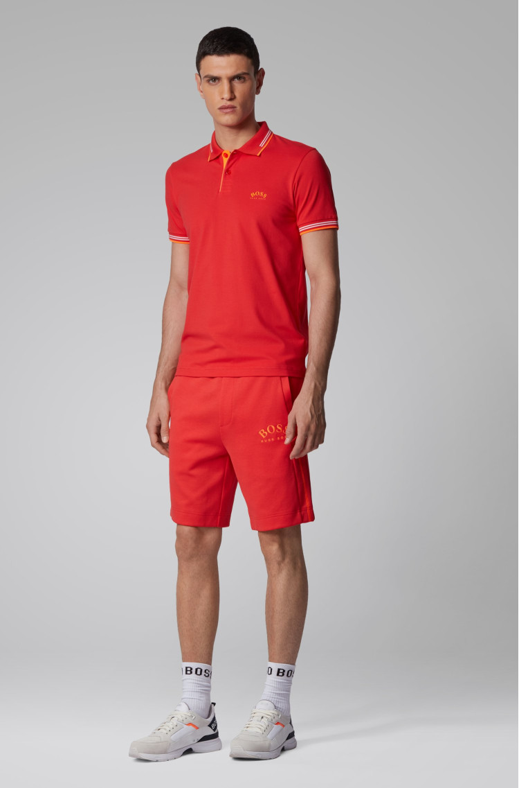 Поло спортивне Slim fit для чоловіків (462569), колір Червоний - №3