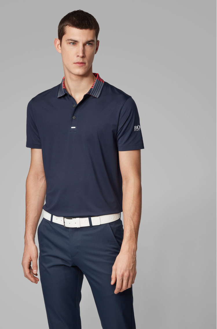 Поло спортивне Slim fit для чоловіків (462580), колір Синій - №2
