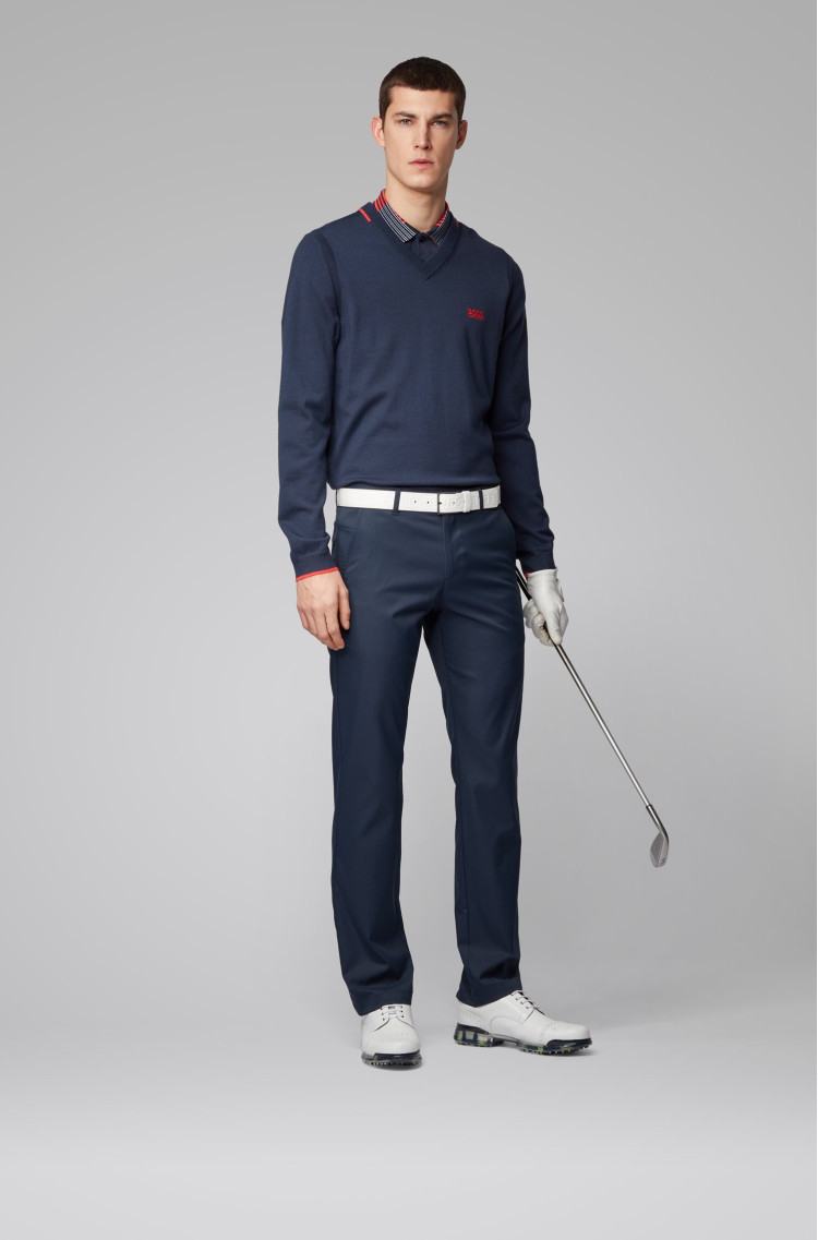 Поло спортивне Slim fit для чоловіків (462580), колір Синій - №3
