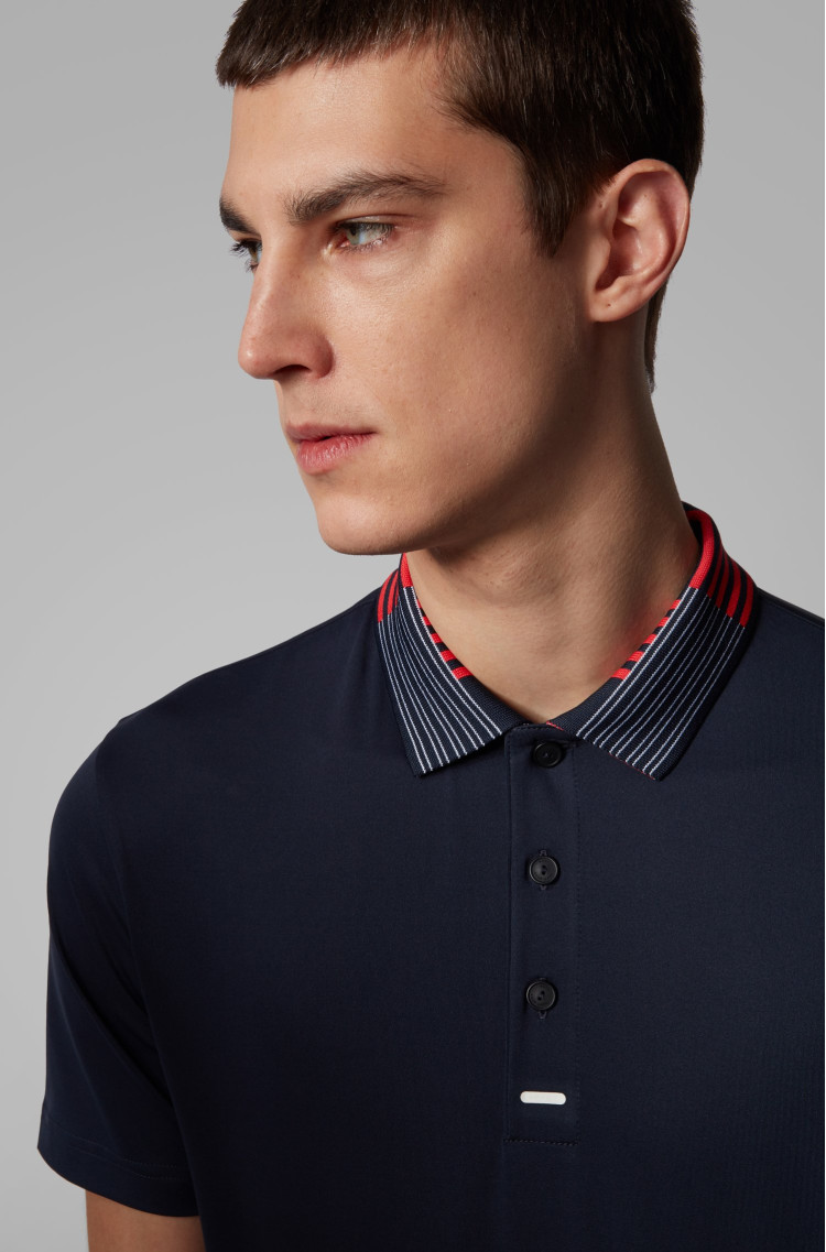 Поло спортивне Slim fit для чоловіків (462580), колір Синій - №5