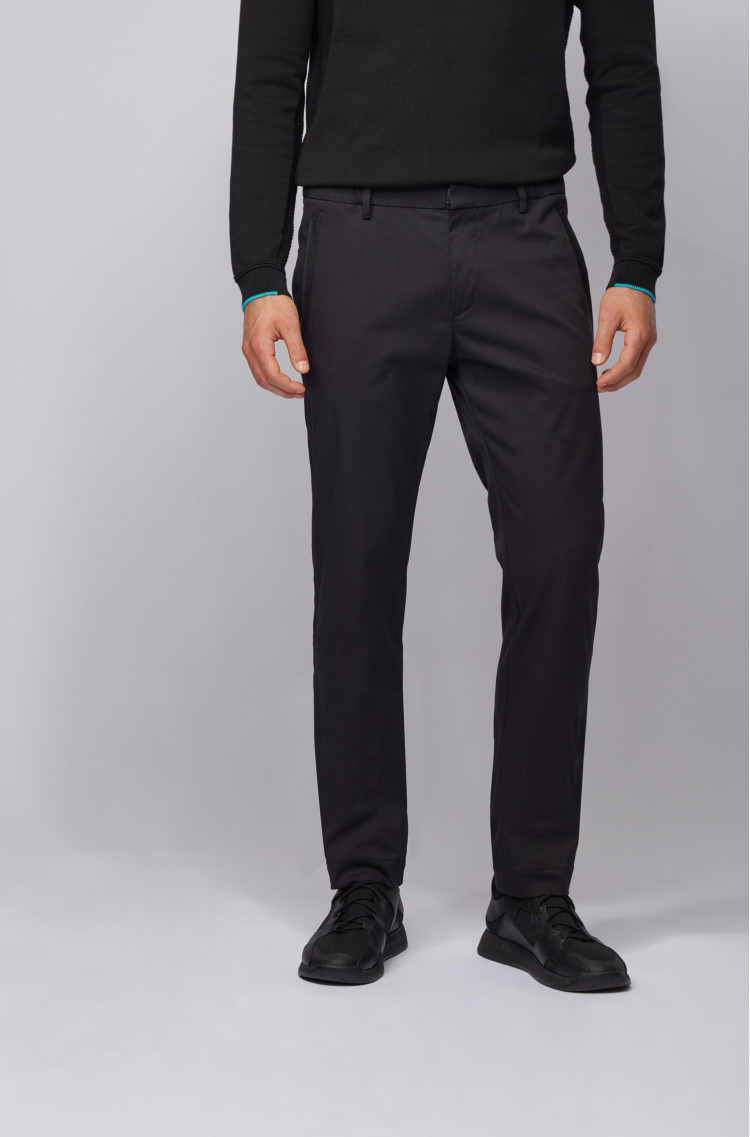 Брюки повсякденні Slim fit для чоловіків (462628), колір Чорний - №2