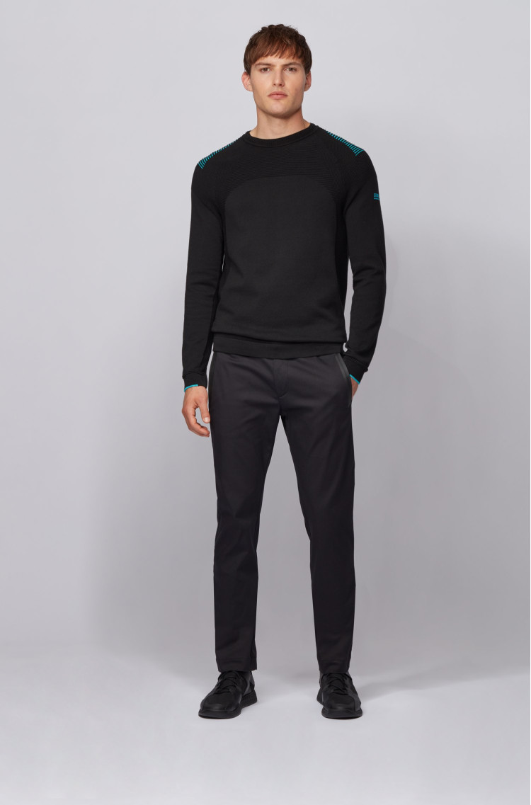 Брюки повсякденні Slim fit для чоловіків (462628), колір Чорний - №3