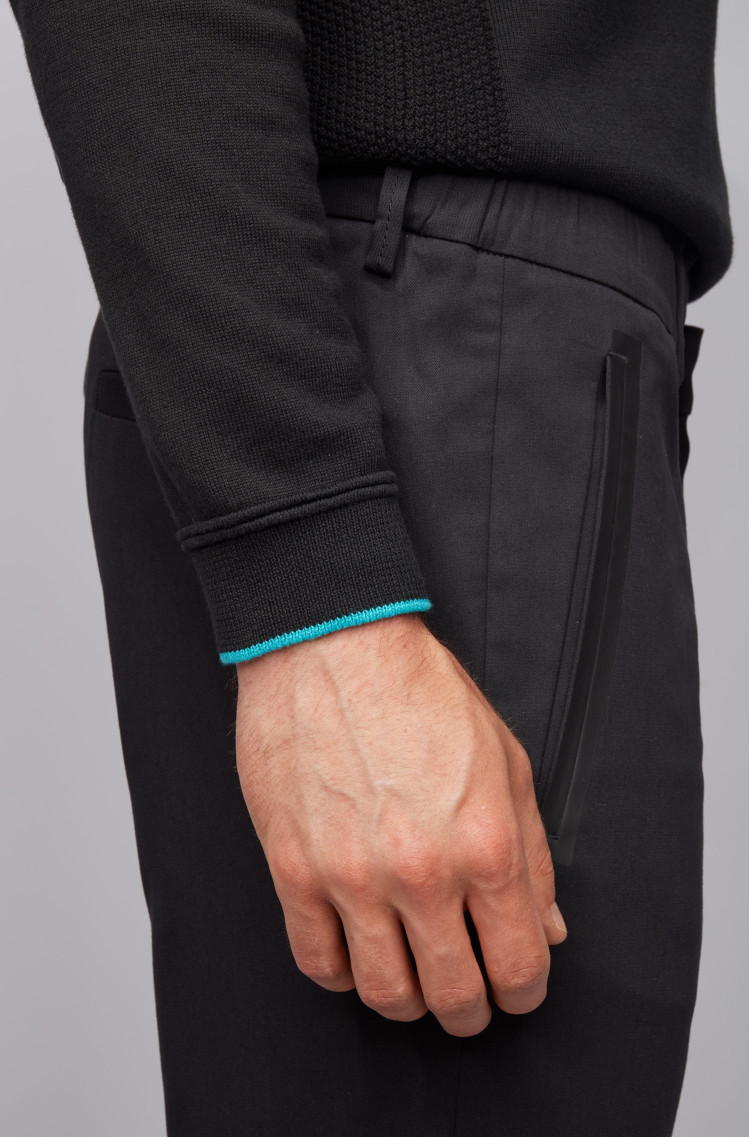 Брюки повсякденні Slim fit для чоловіків (462628), колір Чорний - №5