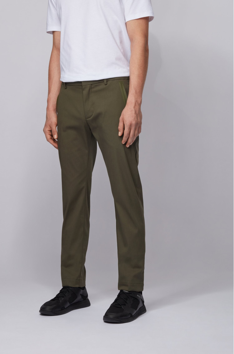 Брюки chinos Slim fit Середня для чоловіків (462630), колір Зелений - №3