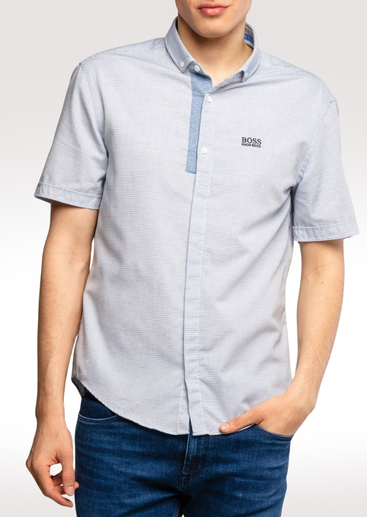 Сорочка повседневная с коротким рукавом Slim Fit — фото 2