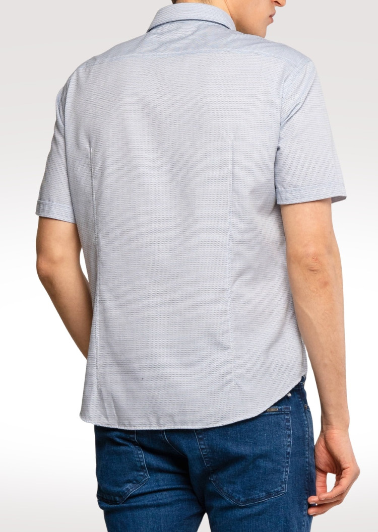 Сорочка повседневная с коротким рукавом Slim Fit — фото 3