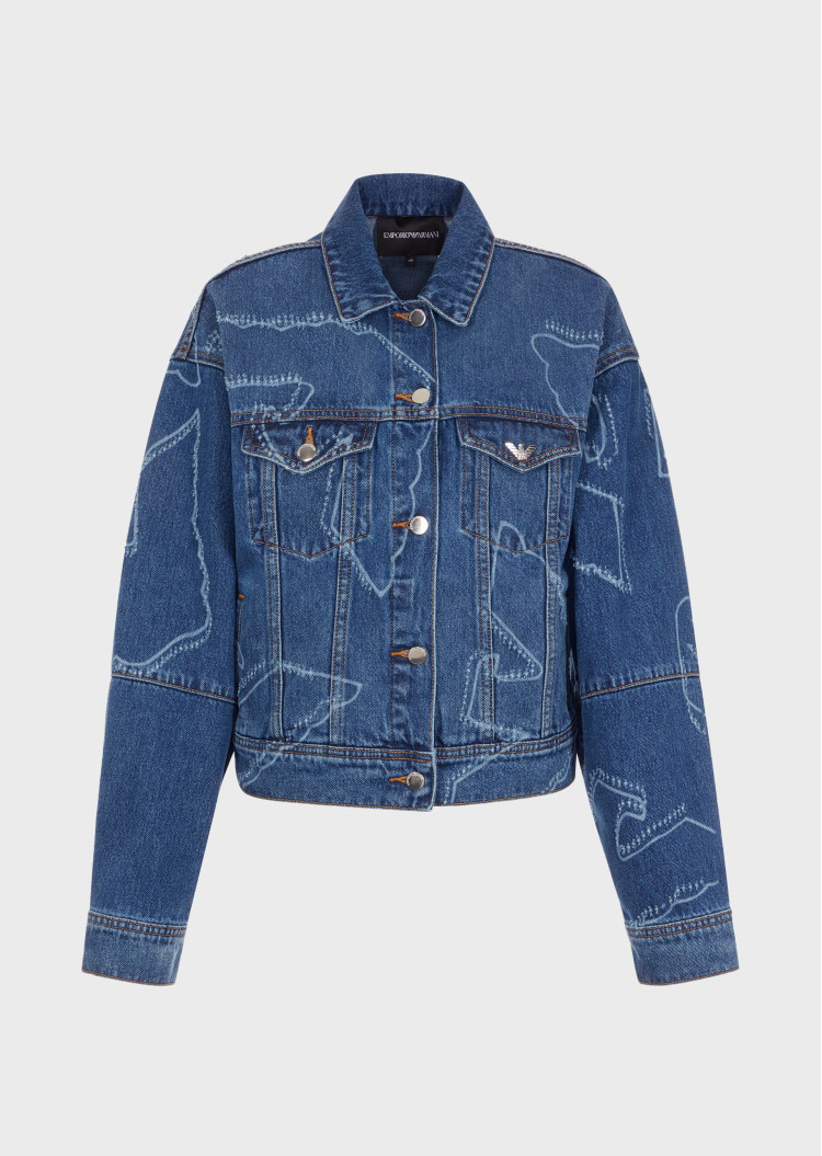 Джинсова куртка Regular fit для жінок (462692), колір Синій - №1