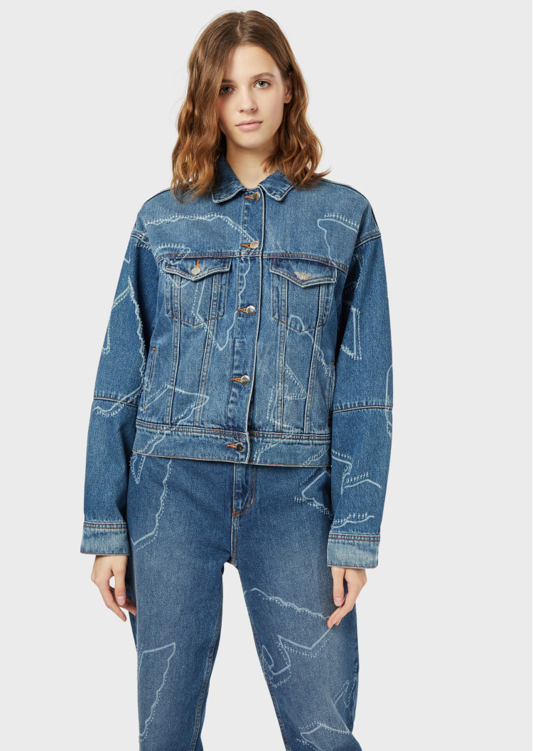 Джинсова куртка Regular fit для жінок (462692), колір Синій - №2