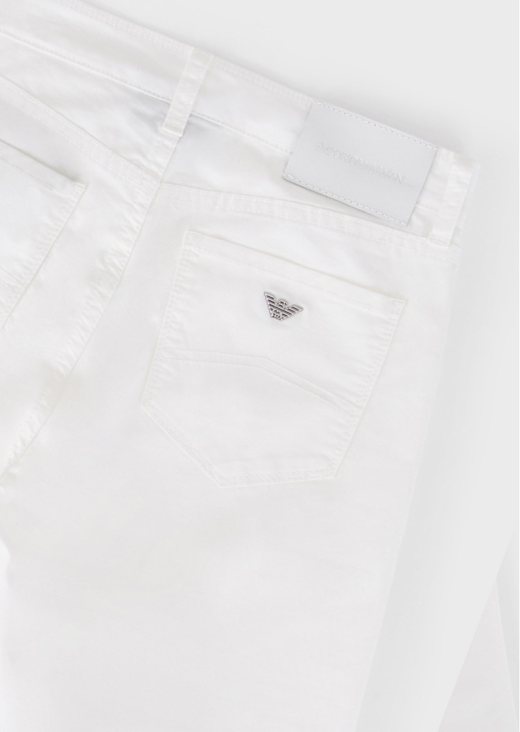 Брюки 5 карманов Extra slim Extra-slim fit Низкая для женщин (462697), цвет Белый - №3