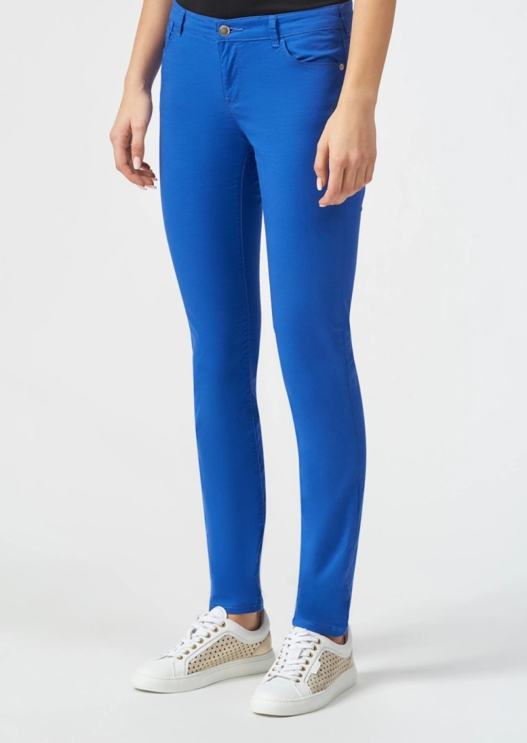 Брюки 5 карманів Extra slim Extra Slim Fit Середня для жінок (462698), колір Синій - №2