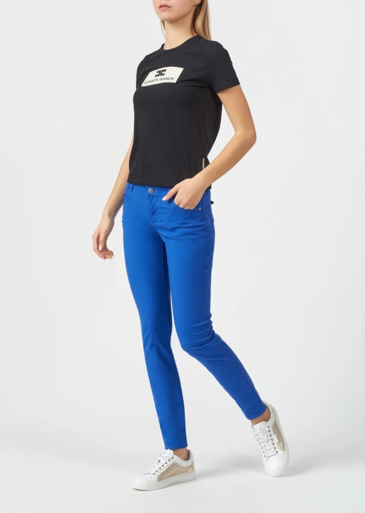 Брюки 5 карманів Extra slim Extra Slim Fit Середня для жінок (462698), колір Синій - №3