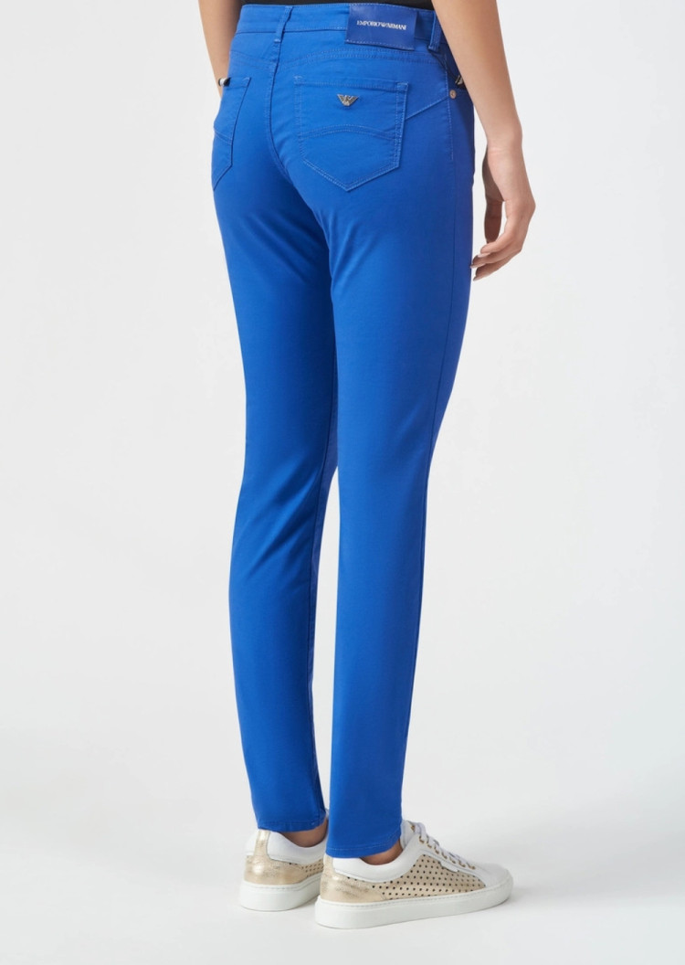 Брюки 5 карманов Extra slim Extra-slim fit Низкая для женщин (462698), цвет Синий - №4