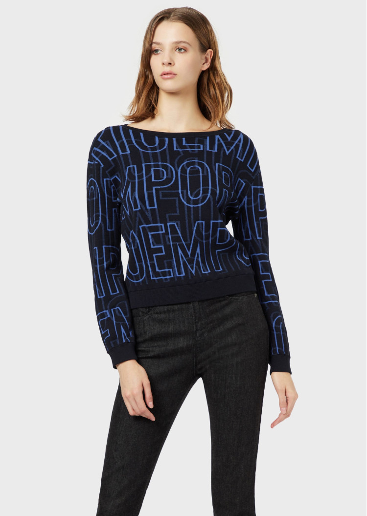 Джемпер Slim fit для жінок (462709), колір Чорний - №2