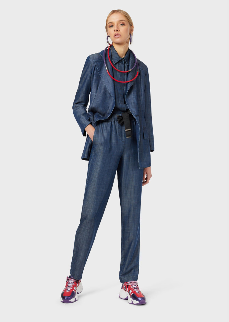 Брюки повсякденні Relaxed fit для жінок (462713), колір Синій - №2
