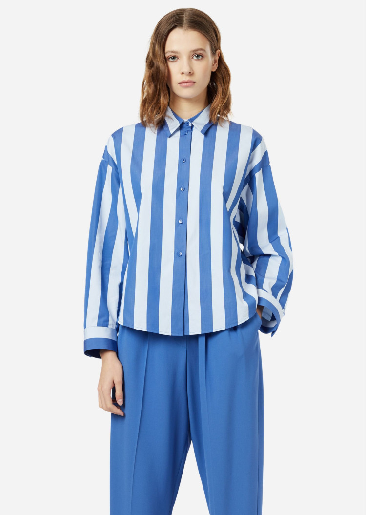 Сорочка з довгим рукавом Relaxed fit для жінок (462721), колір Синій - №2