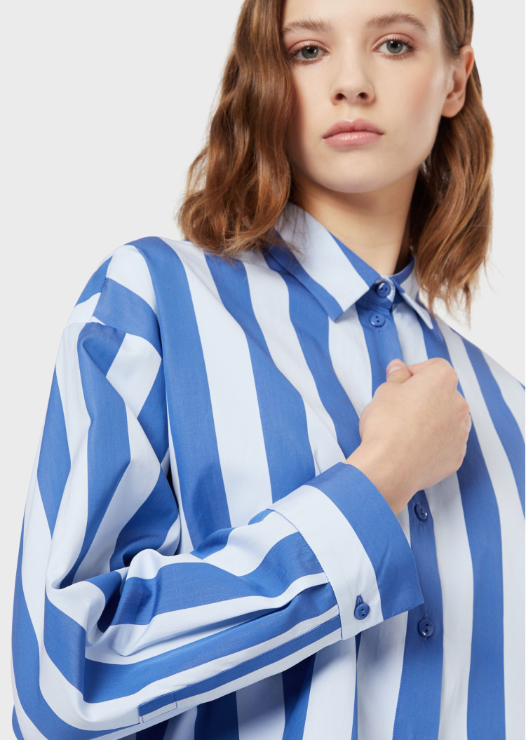 Сорочка з довгим рукавом Relaxed fit для жінок (462721), колір Синій - №5
