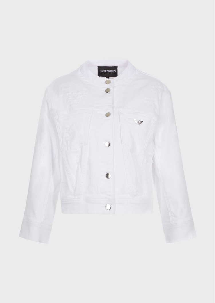 Джинсова куртка Regular fit для жінок (462728), колір Білий - №1