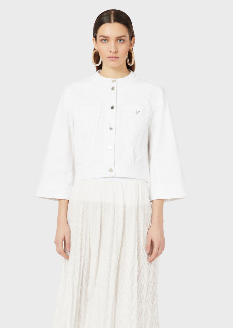 Джинсова куртка Regular fit для жінок (462728), колір Білий - №2