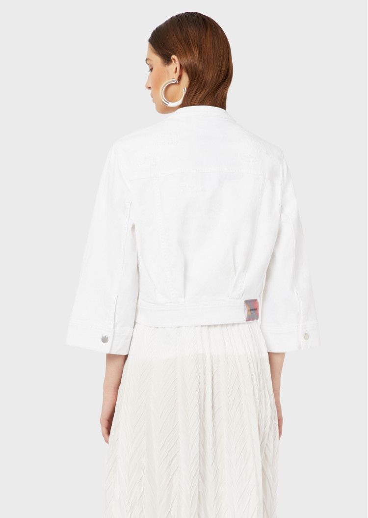 Джинсова куртка Regular fit для жінок (462728), колір Білий - №3