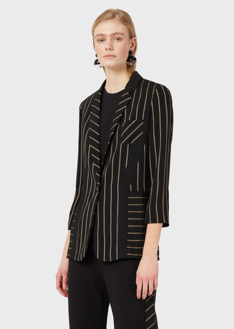 Жакет костюмный Extra-slim fit для женщин (462729), цвет Черный - №2