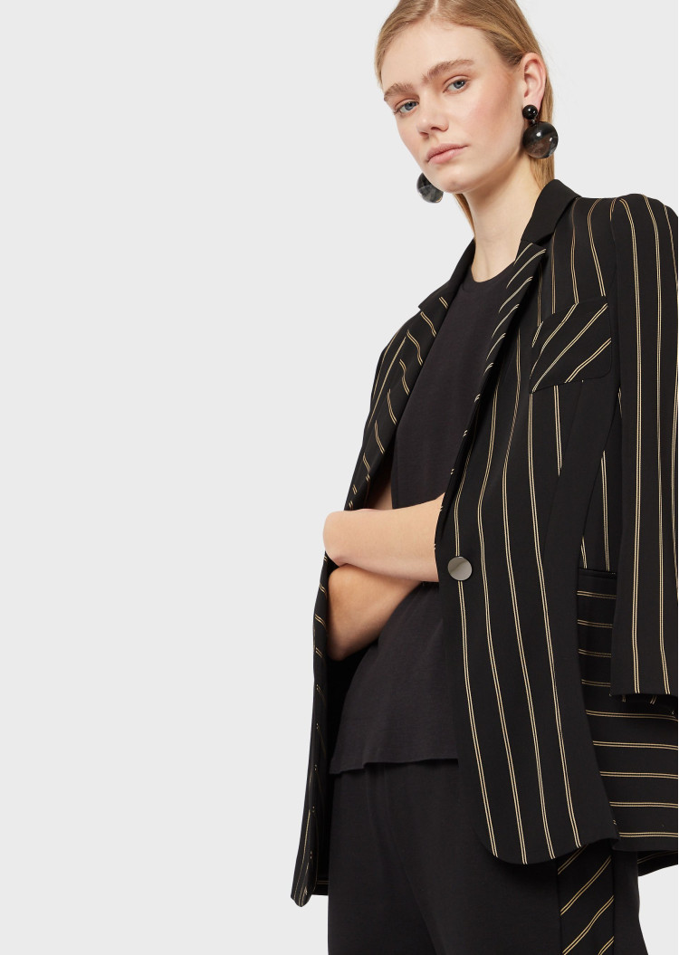 Жакет костюмный Extra-slim fit для женщин (462729), цвет Черный - №5