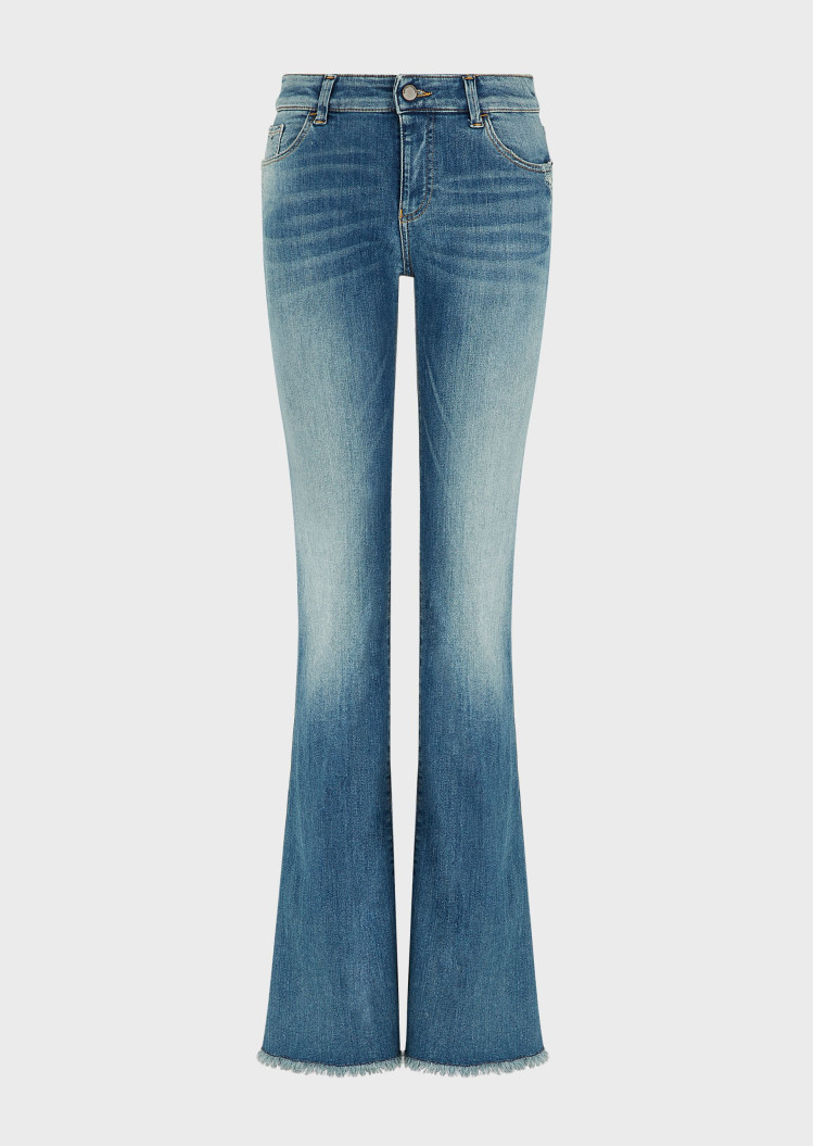 Джинсы Regular Regular fit Низкая для женщин (462730), цвет Синий - №1