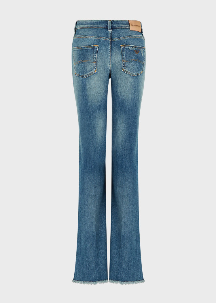 Джинсы Regular Regular fit Низкая для женщин (462730), цвет Синий - №2