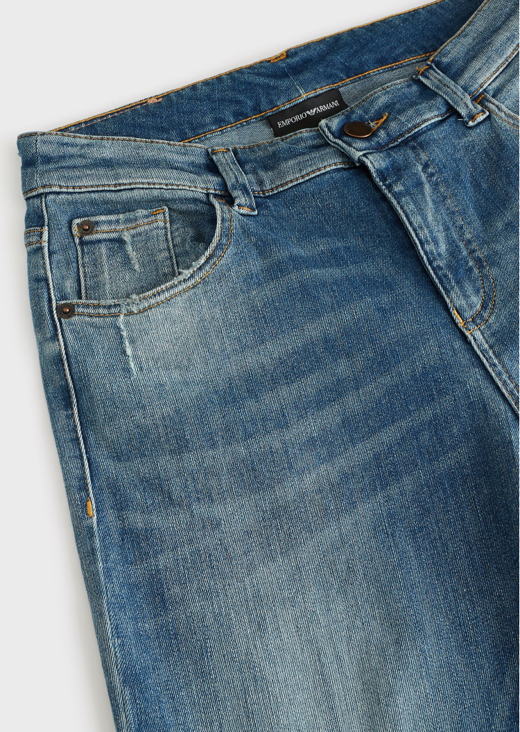 Джинсы Regular Regular fit Низкая для женщин (462730), цвет Синий - №3
