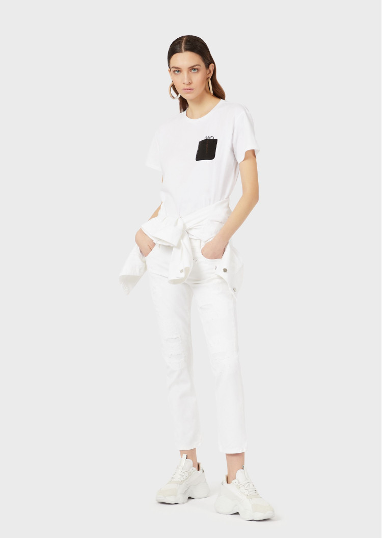 Джинси Regular Regular fit Низька для жінок (462733), колір Білий - №3